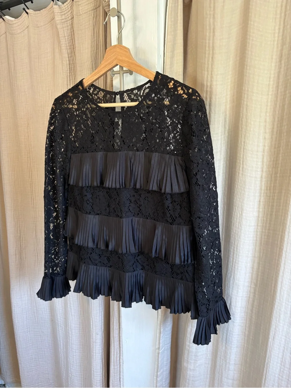 J. Crew Lace and Ruffle Blouse- 2